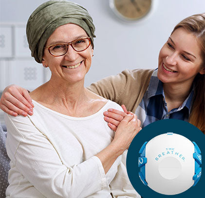 A confident cancer patient and her atteA confident cancer patient and her attendant.